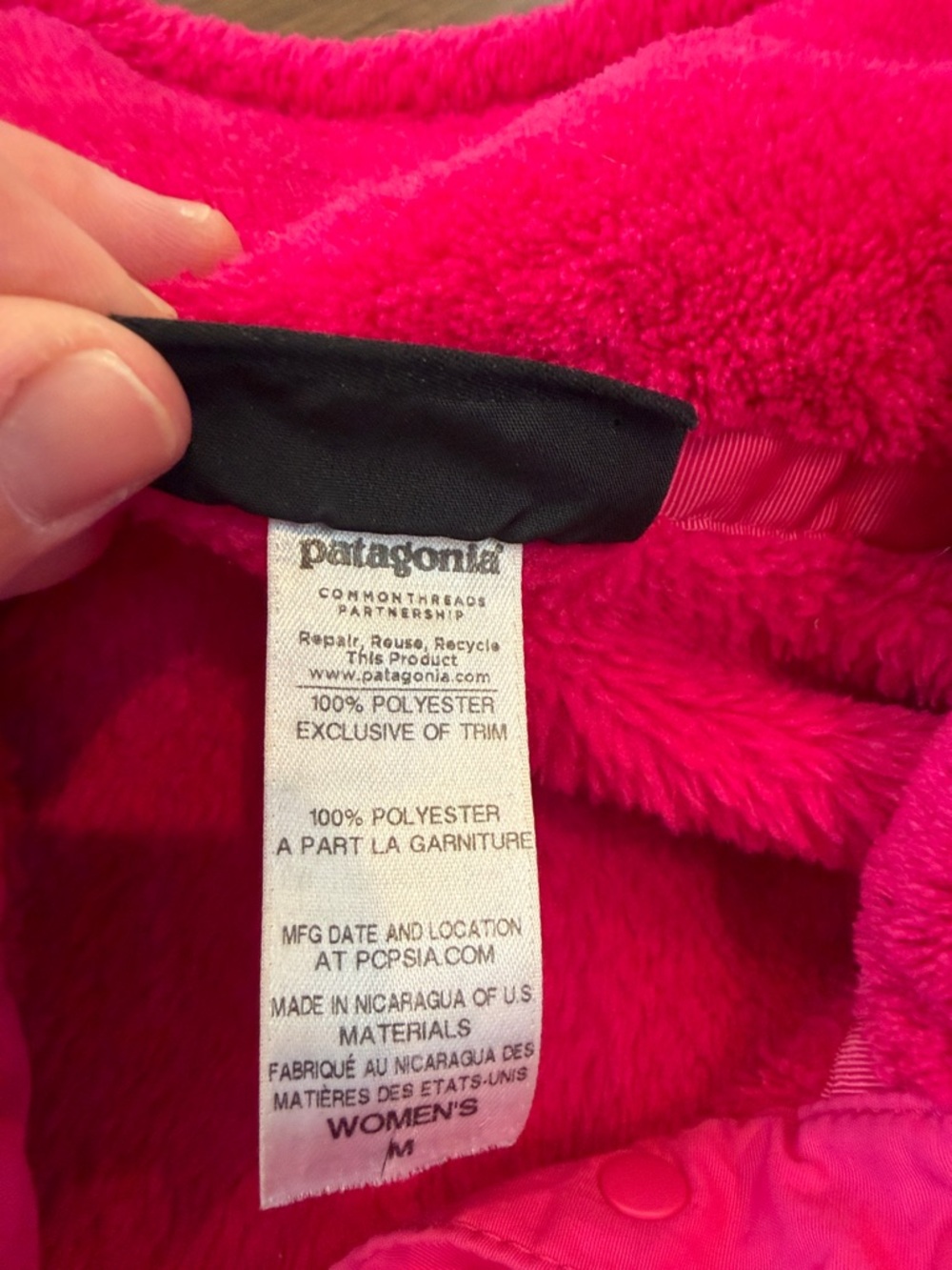 Patagonia Women’s Fleece Pullover Size Medium in Pink - C16-030 - Picture 3 of 8